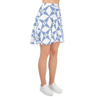 Ann Gertrude "Windmill" Skater Skirt - Sky Blue
