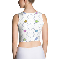 Ann Gertrude "Fishnet" Sleeveless Crop Top