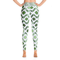 Ann Gertrude Green Geometric Yoga Legging with Pocket