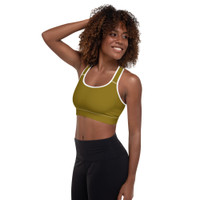 Ann Gertrude Brown Padded Sports Bra