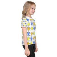 Ann Gertrude "Sunny Skies" Girls Tee - Blue