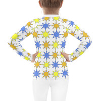 Ann Gertrude "Sunny Skies" Girls Rash Guard - Blue