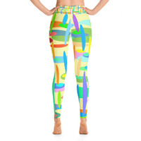 Ann Gertrude "Ponds Paradise" Yoga Legging - Yellow