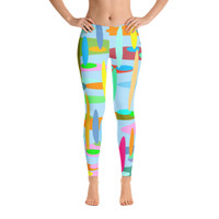 Ann Gertrude "Ponds Paradise" Low Rise Legging - Blue