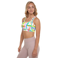 Ann Gertrude "Ponds Paradise" Padded Sports Bra - White