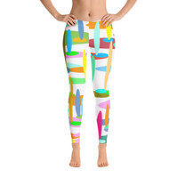 Ann Gertrude "Ponds Paradise" Low Rise Legging - White