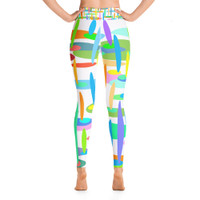 Ann Gertrude "Ponds Paradise" Yoga Legging with Pocket - White