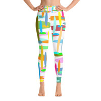 Ann Gertrude "Ponds Paradise" Yoga Legging - White