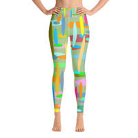 Ann Gertrude "Ponds Paradise" Yoga Legging with Pocket - Green