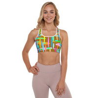 Ann Gertrude "Ponds Paradise" Padded Sports Bra - Brown