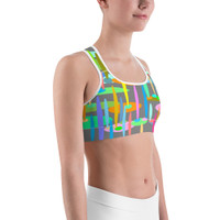 Ann Gertrude "Ponds Paradise" Sports Bra - Gray