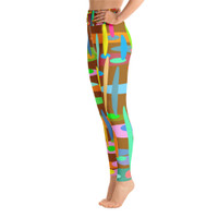 Ann Gertrude "Ponds Paradise" Yoga Legging with Pocket - Brown