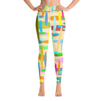 Ann Gertrude "Ponds Paradise" Yoga Legging - Peach