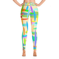 Ann Gertrude "Ponds Paradise" Yoga Legging - Peach