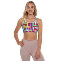 Ann Gertrude "Ponds Paradise" Padded Sports Bra - Wine