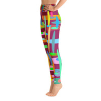 Ann Gertrude "Ponds Paradise" Yoga Legging with Pocket - Wine