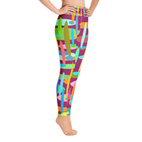 Ann Gertrude "Ponds Paradise" Yoga Legging - Wine