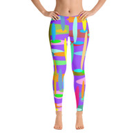 Ann Gertrude "Ponds Paradise" Low Rise Legging - Purple 
