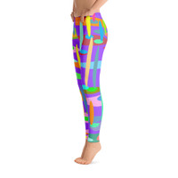 Ann Gertrude "Ponds Paradise" Low Rise Legging - Purple 