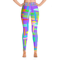 Ann Gertrude "Ponds Paradise" Yoga Legging - Purple