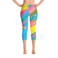 Ann Gertrude Splash Low Rise Capri Legging
