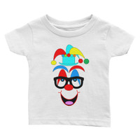 Ann Gertrude Clown Short Sleeve Tee 6M to 24M/Infant to Toddler (Teal Hat & Black Glasses)