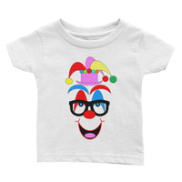 Ann Gertrude Clown Short Sleeve Tee 6M to 24M/Infant to Toddler (Pink Hat & Black Glasses)