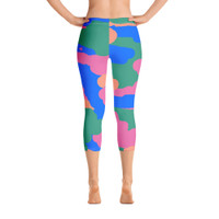 Ann Gertrude "Clouds" Low Rise Capri Legging