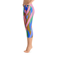 Ann Gertrude "Fields of Passion" Low Rise Capri Legging