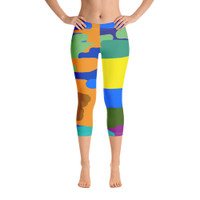 Ann Gertrude "Wild" Low Rise Capri Legging 