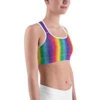 Ann Gertrude "Rainbow Shimmer" Sports Bra