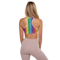 Ann Gertrude "Rainbow Shimmer" Padded Sports Bra