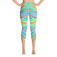 Ann Gertrude "Twilight" Yoga Capri Legging with Pocket