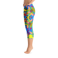 Ann Gertrude "Graffiti II" Low Rise Capri Legging 
