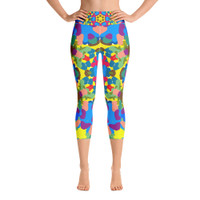 Ann Gertrude "Graffiti II" Yoga Capri Legging 