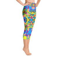 Ann Gertrude "Graffiti II" Yoga Capri Legging 