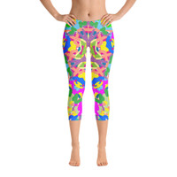 Ann Gertrude "Graffiti I" Low Rise Capri Legging