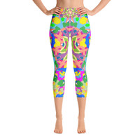 Ann Gertrude "Graffiti I" Yoga Capri Legging with Pocket