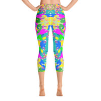 Ann Gertrude "Graffiti I" Yoga Capri Legging with Pocket