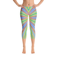 Ann Gertrude "Tunnels" Low Rise Capri Legging