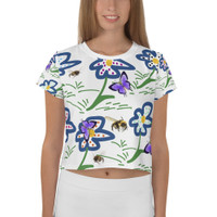 Ann Gertude "Flower Patch" Crop Tee