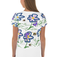 Ann Gertude "Flower Patch" Crop Tee