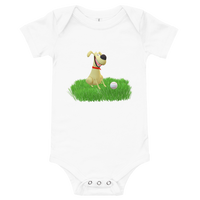 Ann Gertrude “Fetch and Return the Ball” Classic Short Sleeve Baby One Piece Bodysuit