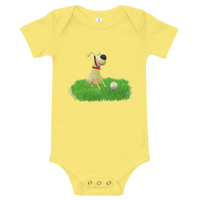 Ann Gertrude “Fetch and Return the Ball” Classic Short Sleeve Baby One Piece Bodysuit