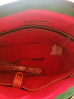 Dooney & Burke Large Pumpkin-Colored Soft Leather Cargo Pockets Doctor Handbag/Crossbody - Last One!