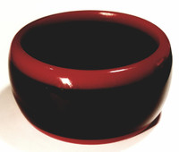 Bakelite Chocolate Dipped Raspberry Bangle Bracelet - Vintage