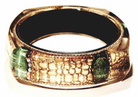 Lucite Gold Lizard in the Desert Bangle Bracelet - Vintage