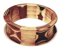 Wooden Bracelet - So Boho Concave Art Bangle - Vintage 