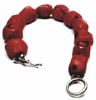 Natural Cherry Coral Nuggets Bold Statement Bracelet - Vintage