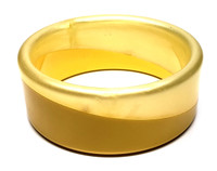 Lucite Lemon Cake Lemon Icing Bangle Bracelet - Vintage